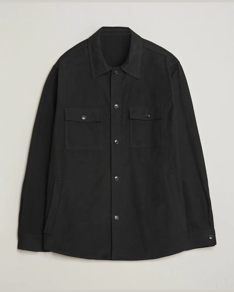 Tiger of Sweden Bishop Cotton Overshirt Black Schwarz