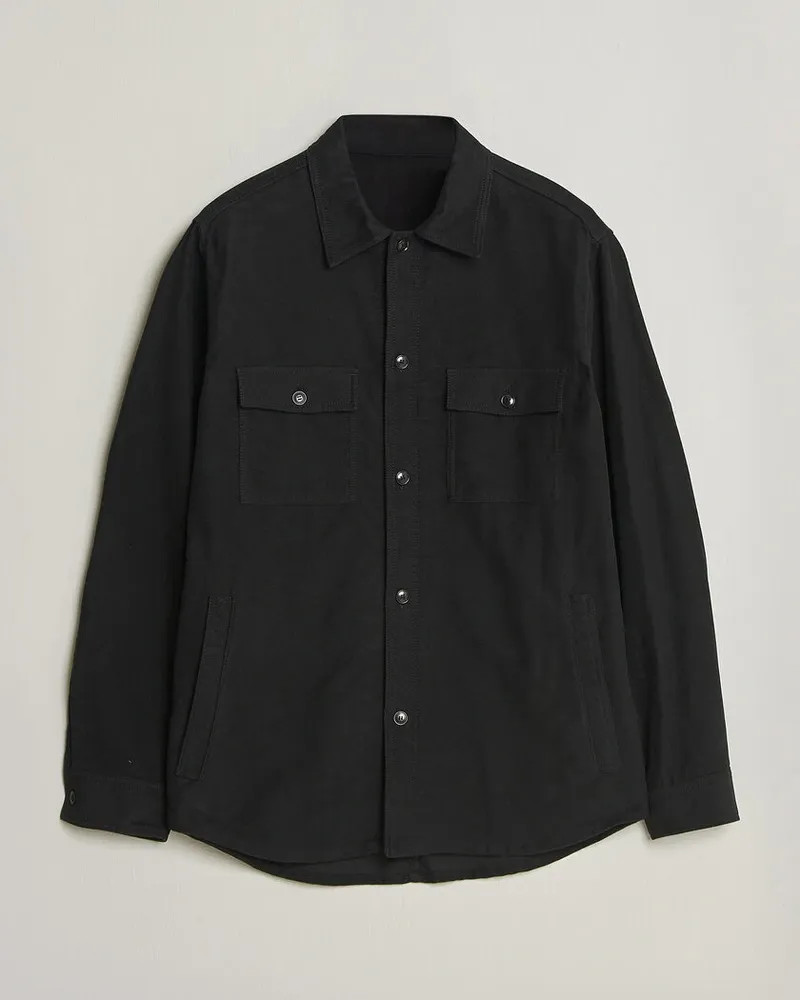 Tiger of Sweden Bishop Cotton Overshirt Black Schwarz