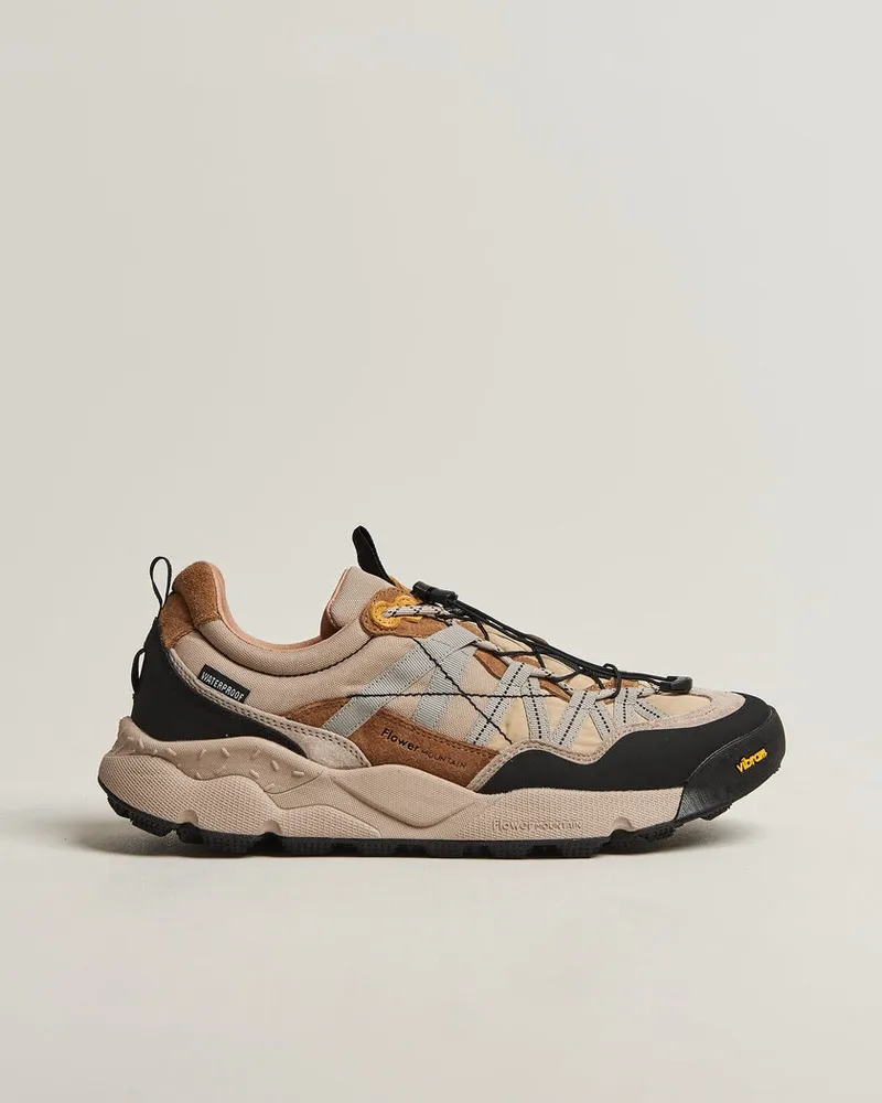 Flower MOUNTAIN Iwano 2 Suede/Nylon Trail Sneaker Beige Beige