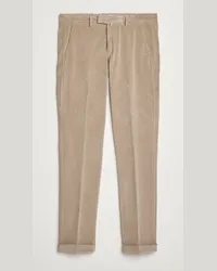 Briglia 1949 Slim Fit Corduroy Trousers Beige