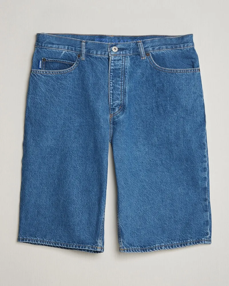 HUGO BOSS Skate Denim Shorts Medium Blue Blau