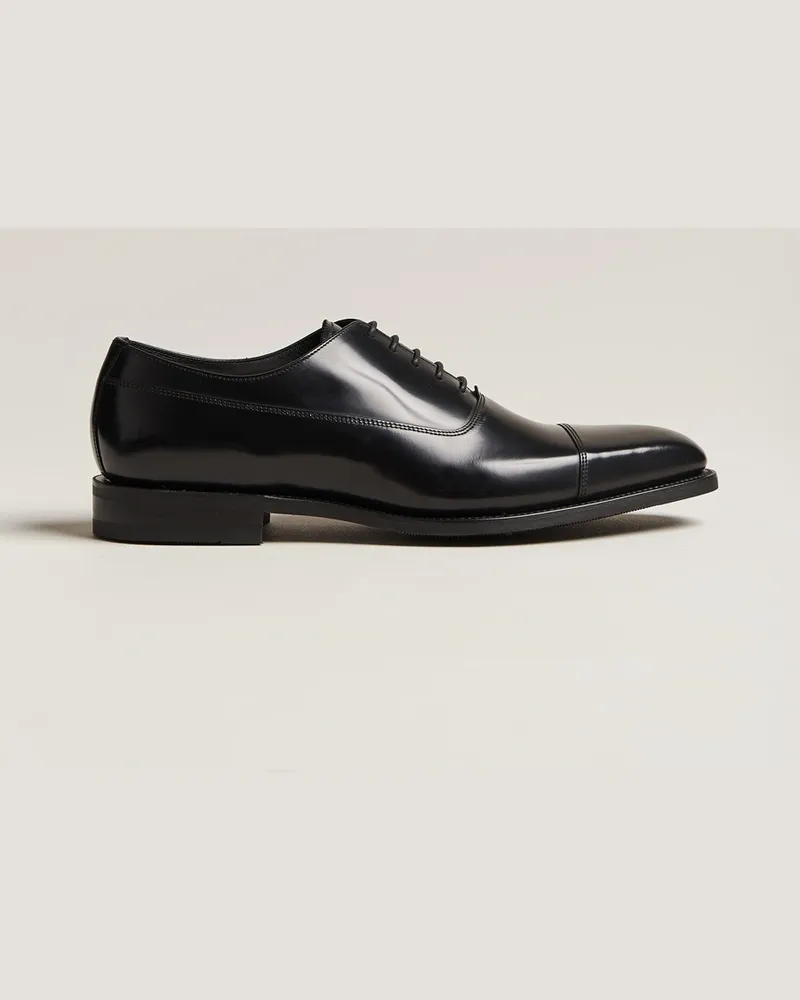 Loake 1880 Truman Polished Oxford Toe Cap Black Schwarz