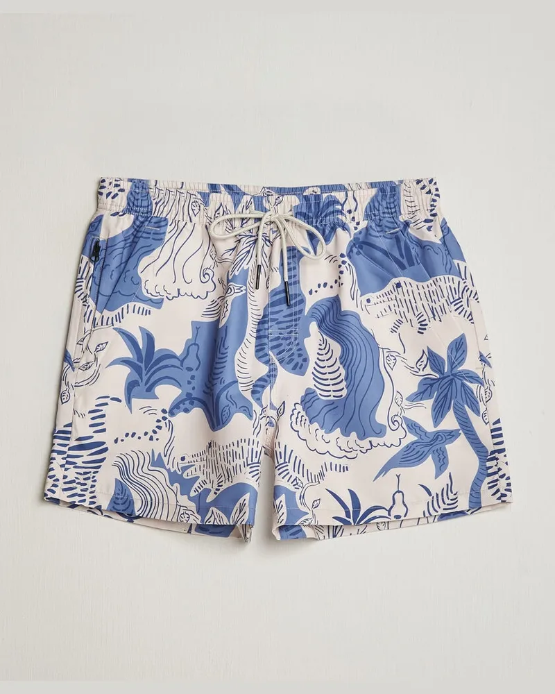 OAS Printed Swimshorts Mystea Blau