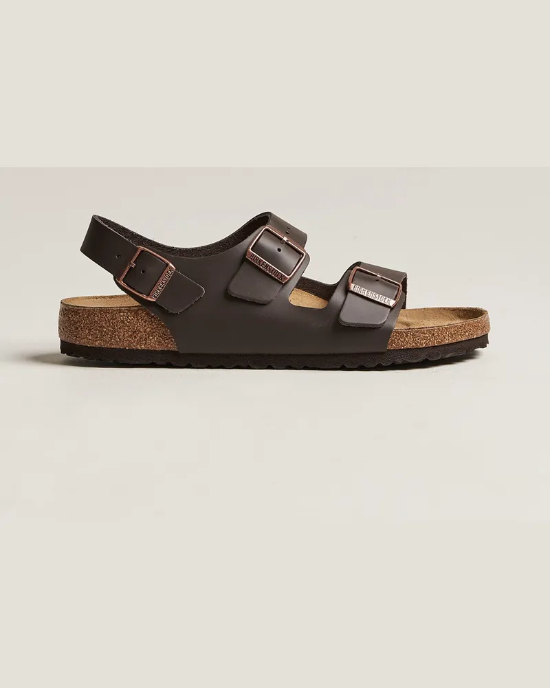 Birkenstock Milano Classic Footbed Dark Brown Leather Braun