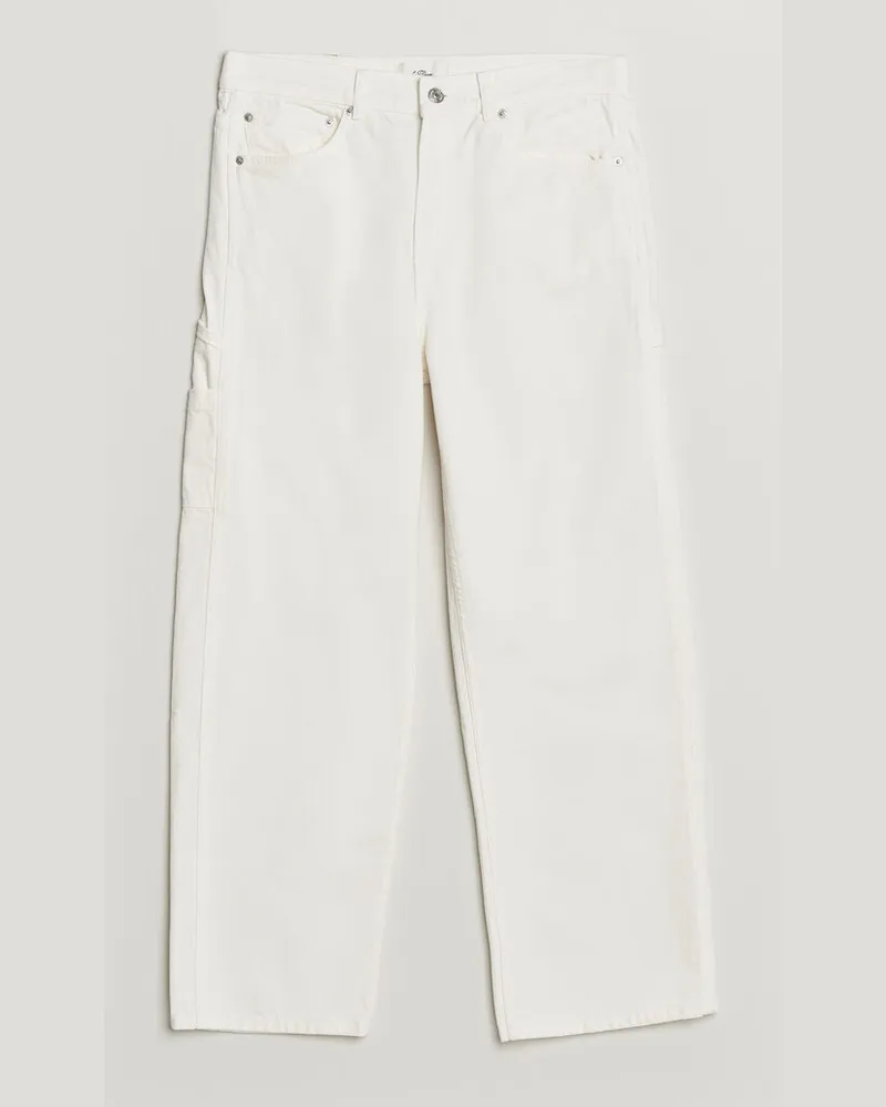 LES DEUX Carpenter Jeans Light Ivory Weiß