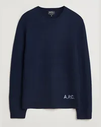 A.P.C. Edward Merino Woll Sweater Dark Navy Blau