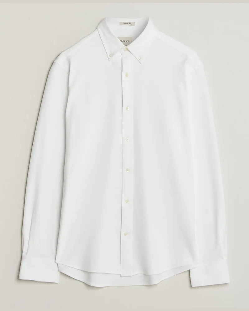 Gant Regular Fit Jersey Pique Shirt White Weiß