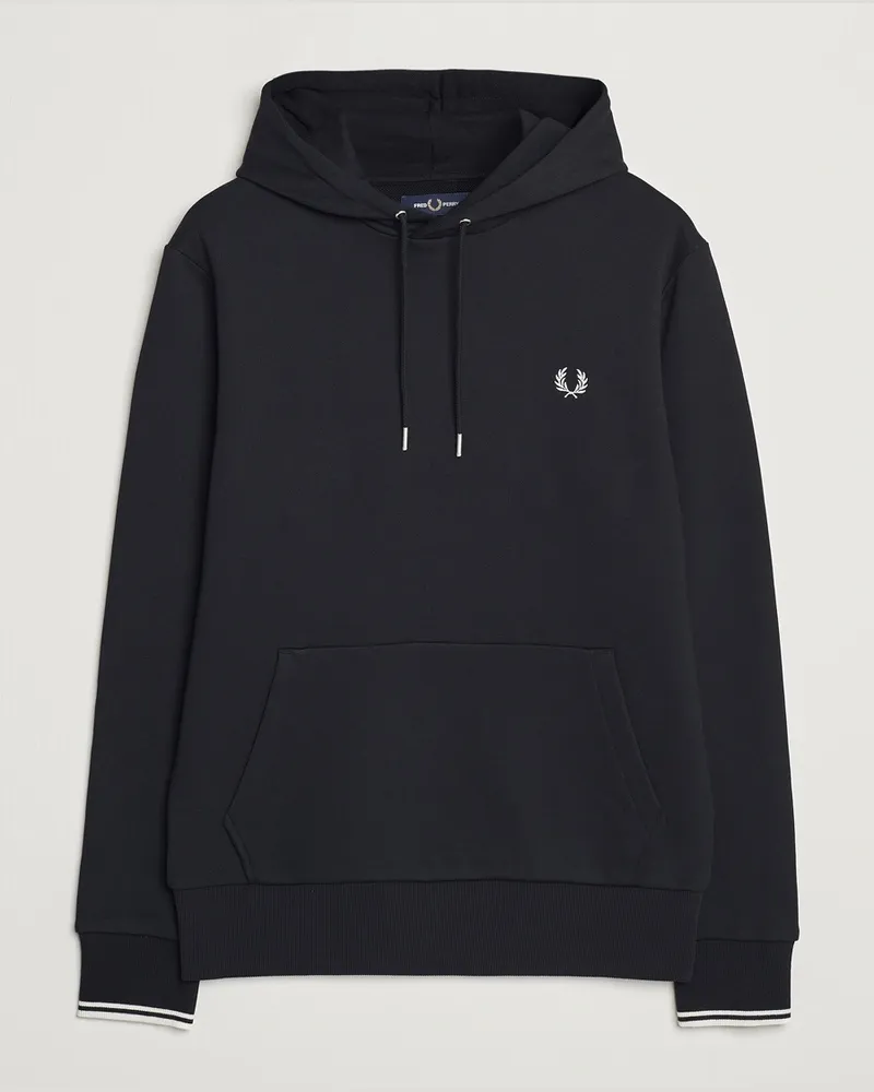 Fred Perry Tipped Hoodie Black Schwarz