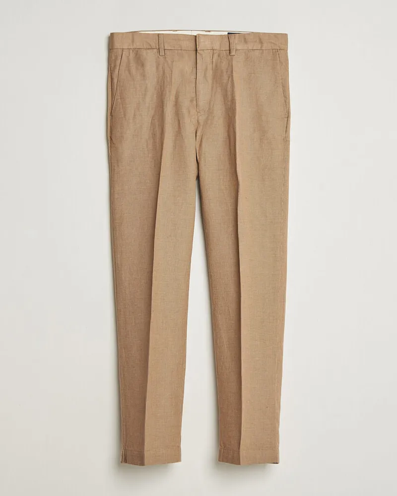 Ralph Lauren Cotton/Linen Houndstooth Pants Vintage Khaki Beige