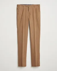 Pantaloni Torino Slim Fit Pleated Baumwoll Trousers Brown 