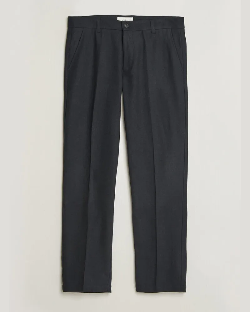 LES DEUX Wool Reg Suit Pants Dark Navy Blau