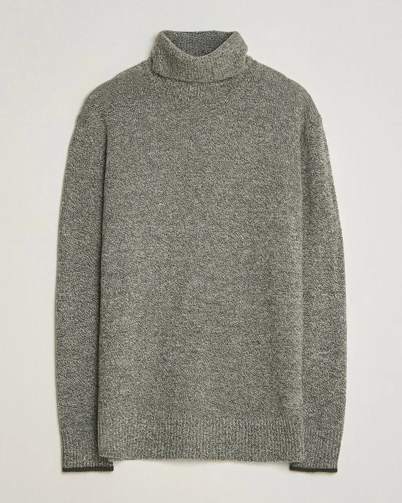 Altea Cloud Cashmere Blend Rollneck Green Melange Grün