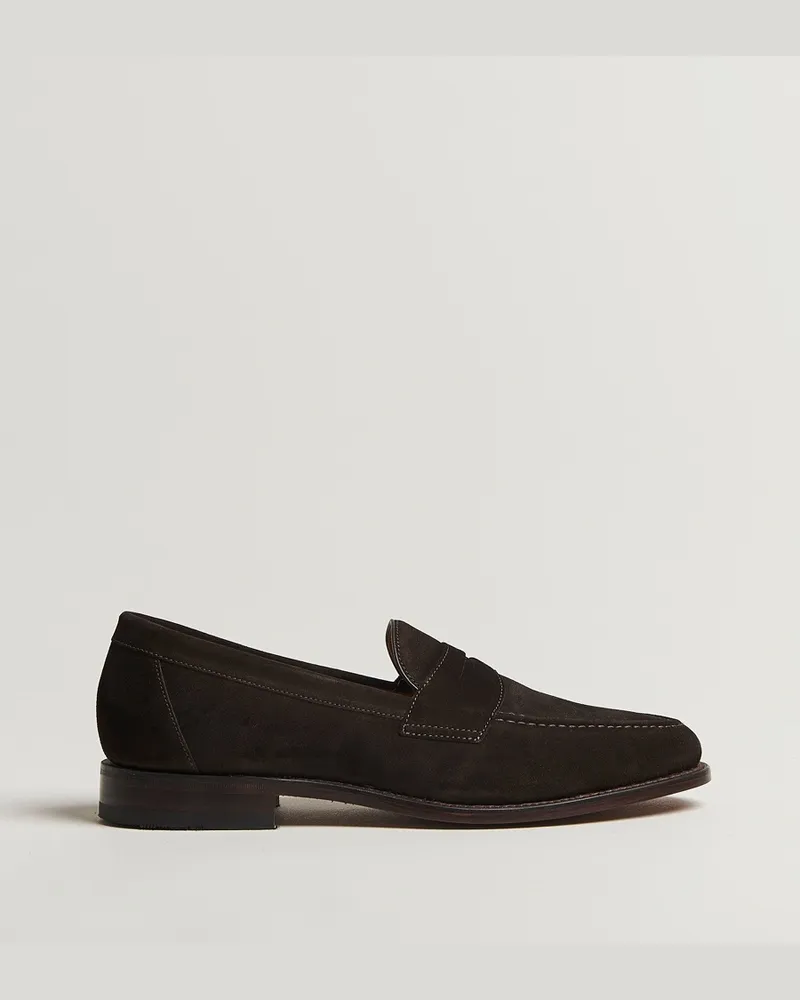 Loake 1880 Imperial Suede Loafers Dark Brown Braun
