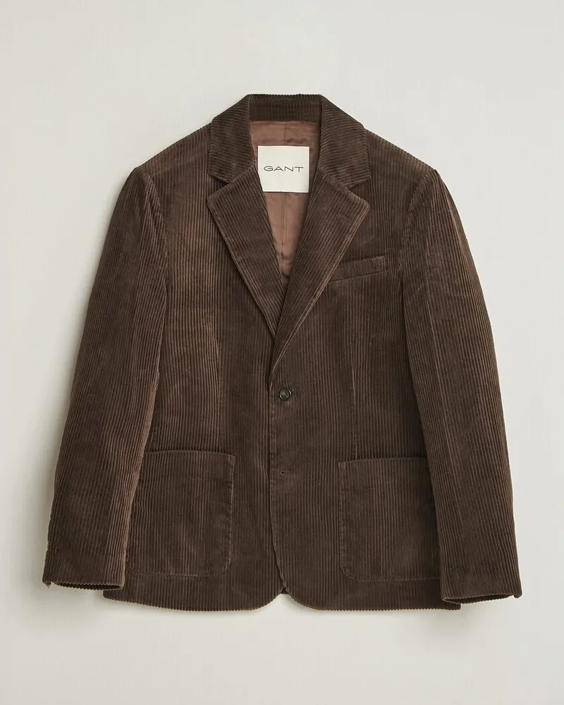 Gant Corduroy Blazer Black Brown Braun