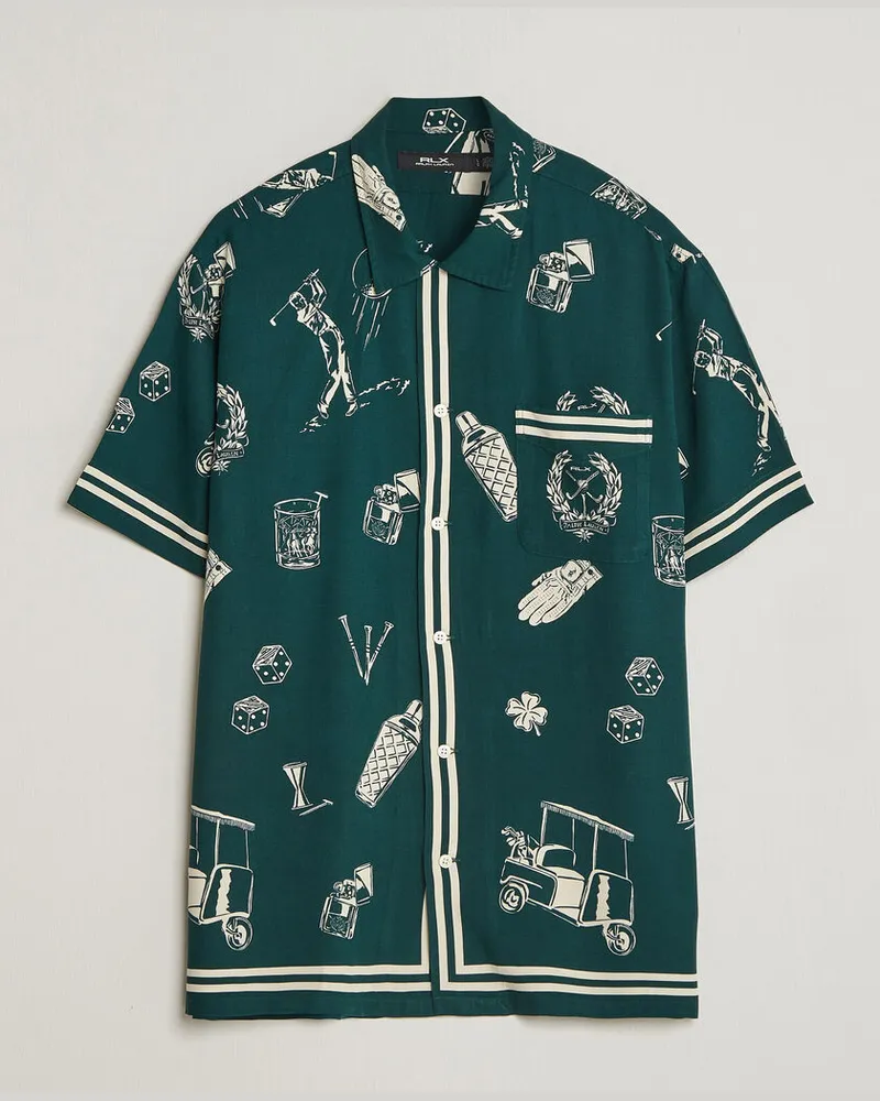 Ralph Lauren Short Sleeve Golf Shirt Par-Tee on the Greens Grün