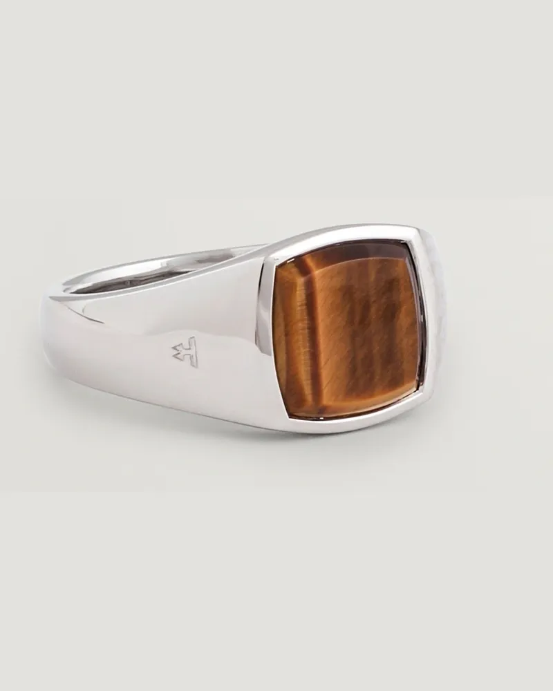 Tom Wood Kay Ring Tiger Eye Silber