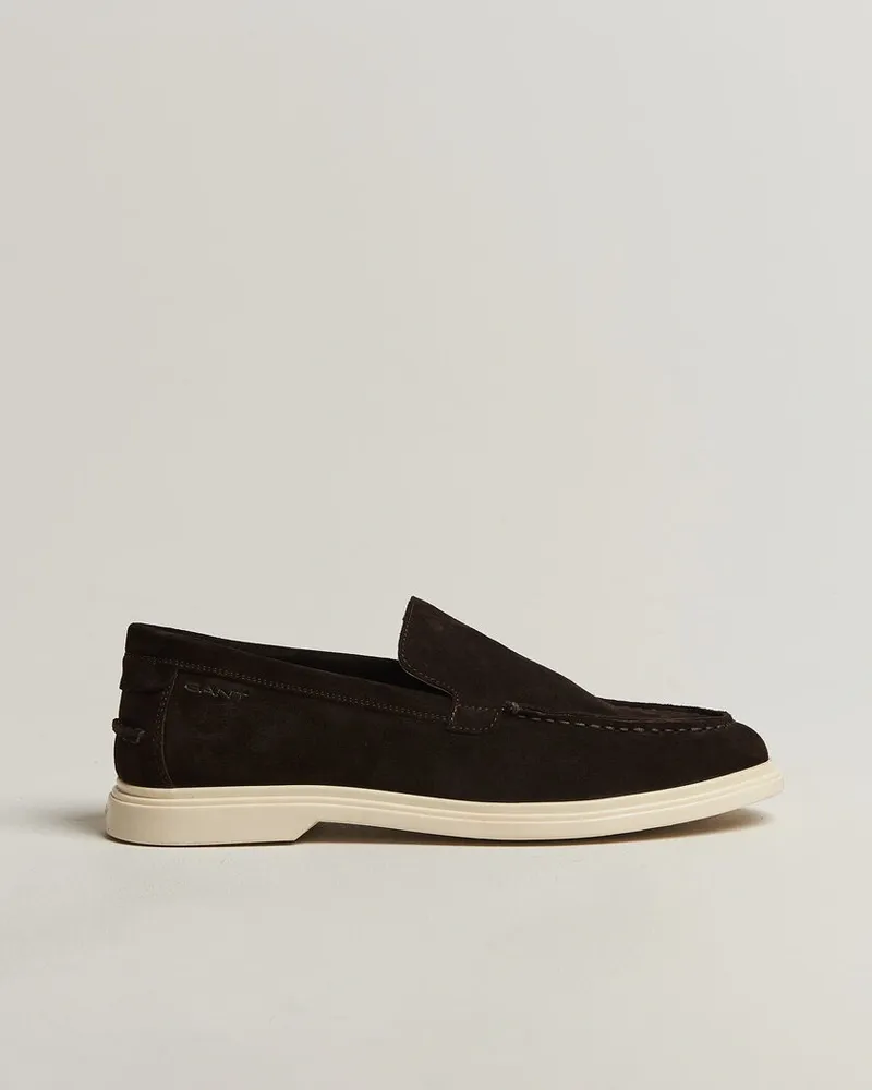 Gant Boery Suede Loafer Dark Brown Braun
