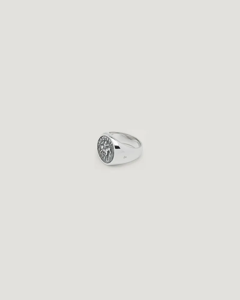 Tom Wood Coin Pinky Ring Silver Silber