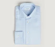 Slim Fit Textured Twill Shirt Blue