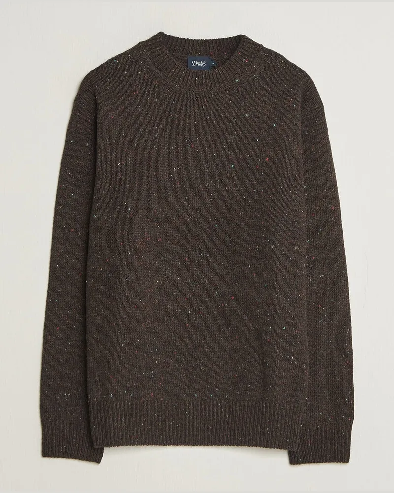 Drake's Drake Donegal Crewneck Brown Braun