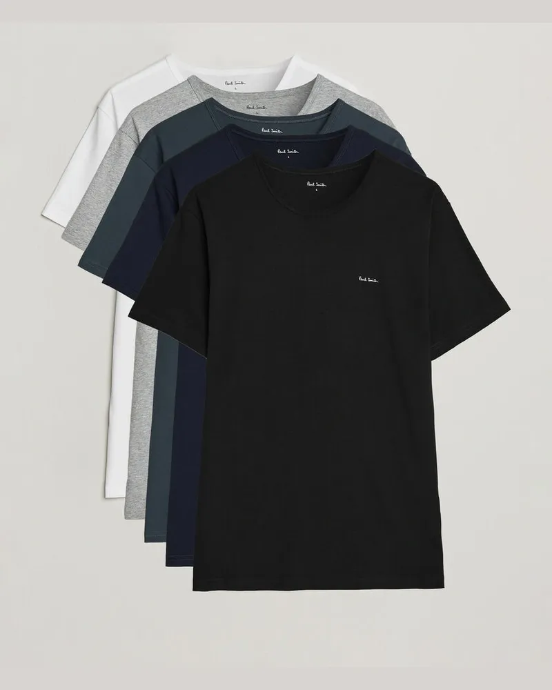 Paul Smith 5-Pack Crew Neck T-Shirt Multi Mehrfarbig