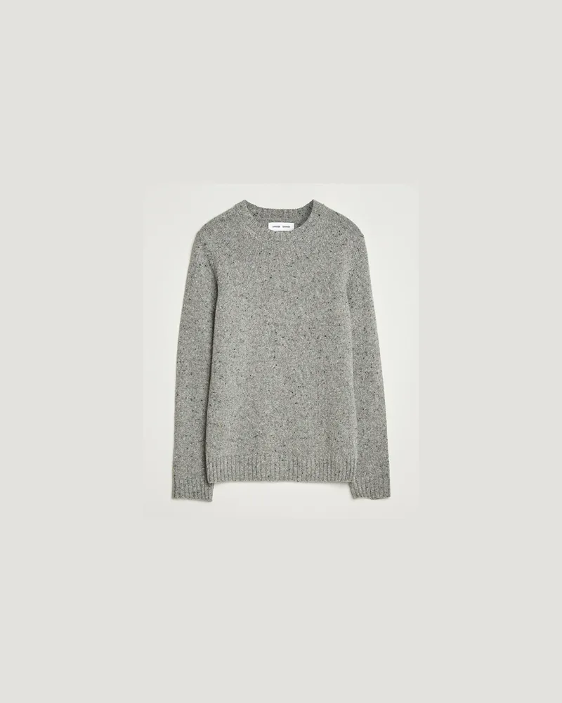 Samsøe & Samsøe Nataniel Donegal Knitted Crew Neck Grey Melange Grau