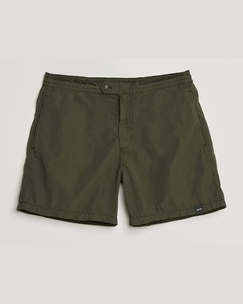 ASPESI Caprese Nylon Swim Trunks Military Grün