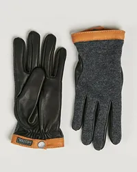 Hestra Deerskin Woll Tricot Glove Grey/Black Schwarz