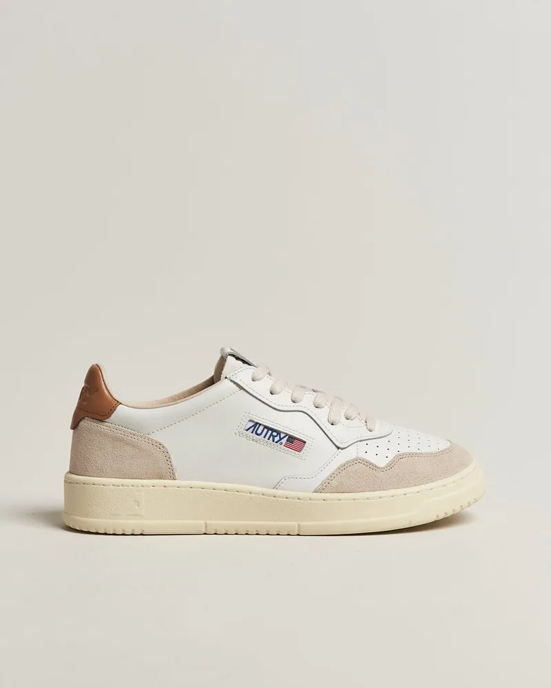 AUTRY Medalist Low Leather/Suede Sneaker White/Lion Weiß