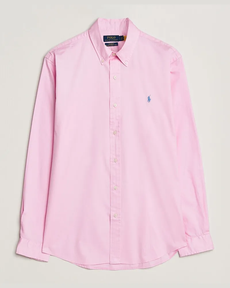 Ralph Lauren Custom Fit Garment Twill Shirt Carmel Pink Rosa