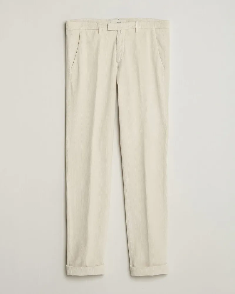 Briglia 1949 Slim Fit Corduroy Trousers Off White Weiß