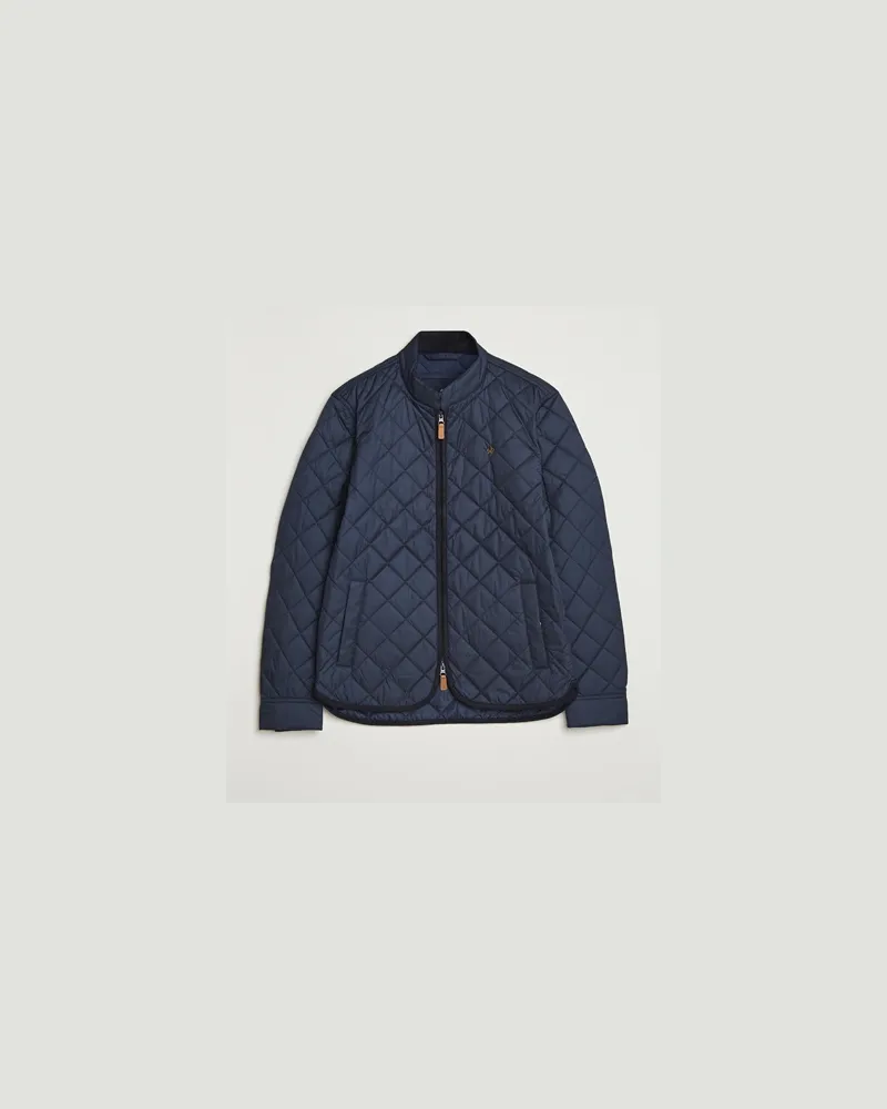 Morris Teddy Quilted Jacket Old Blue Blau