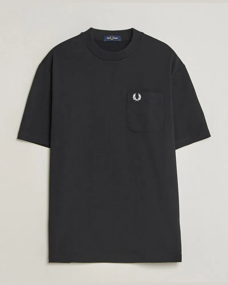 Fred Perry Heavy Pocket T-Shirt Black Schwarz