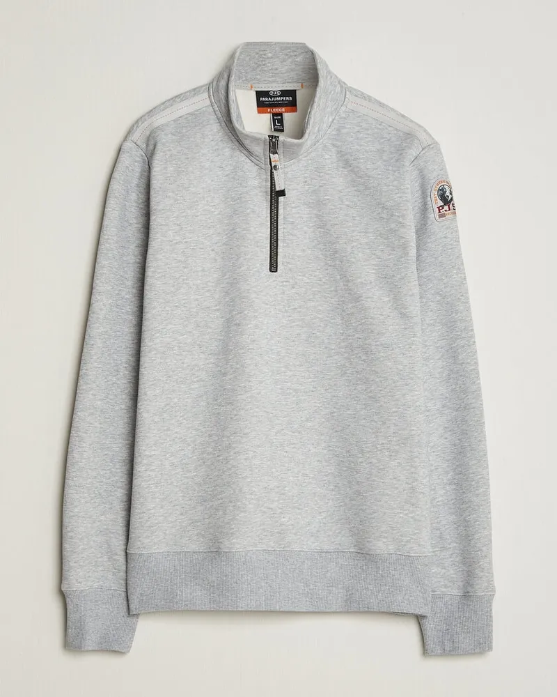 Parajumpers Broad Peak Super Easy Half Zip Sweatshirt Ash Grey Melange Grau