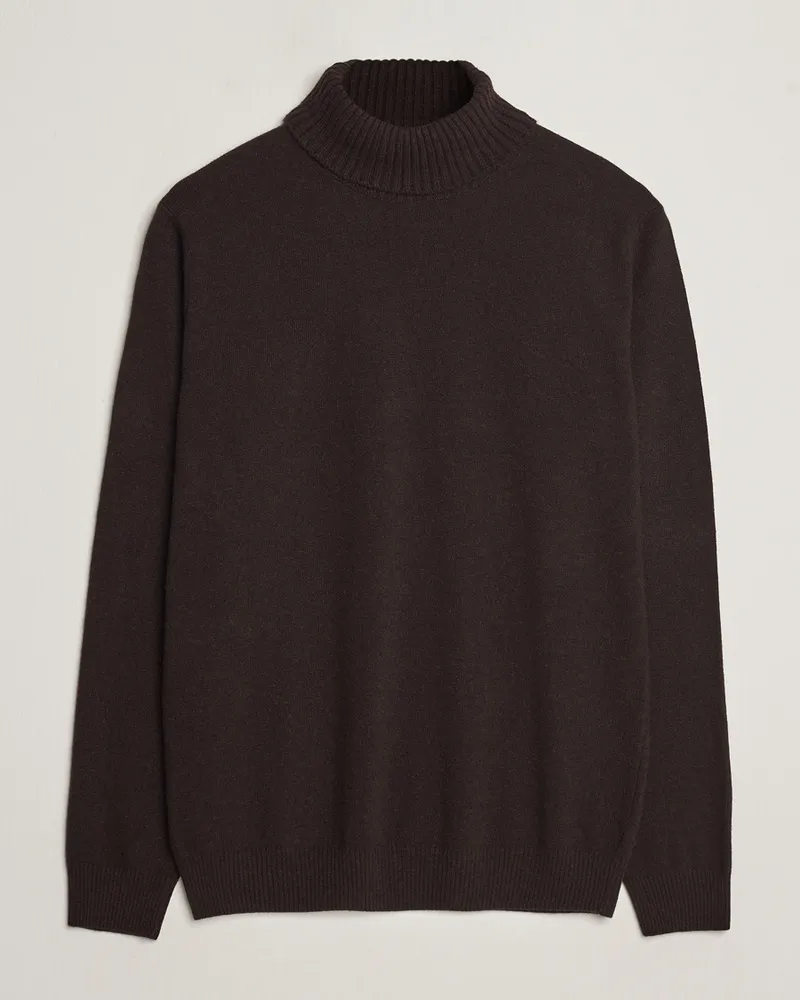 Oscar Jacobson Salim Wool/Cashmere Rollneck Brown Braun