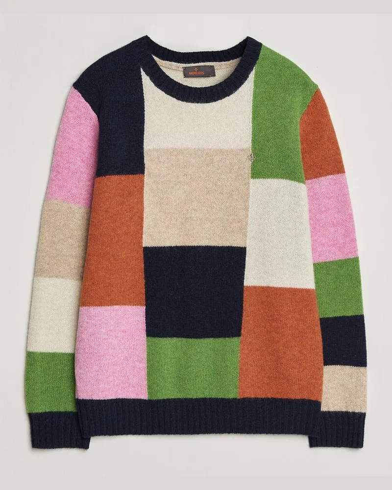 Morris Hubert Sweater Navy Mehrfarbig