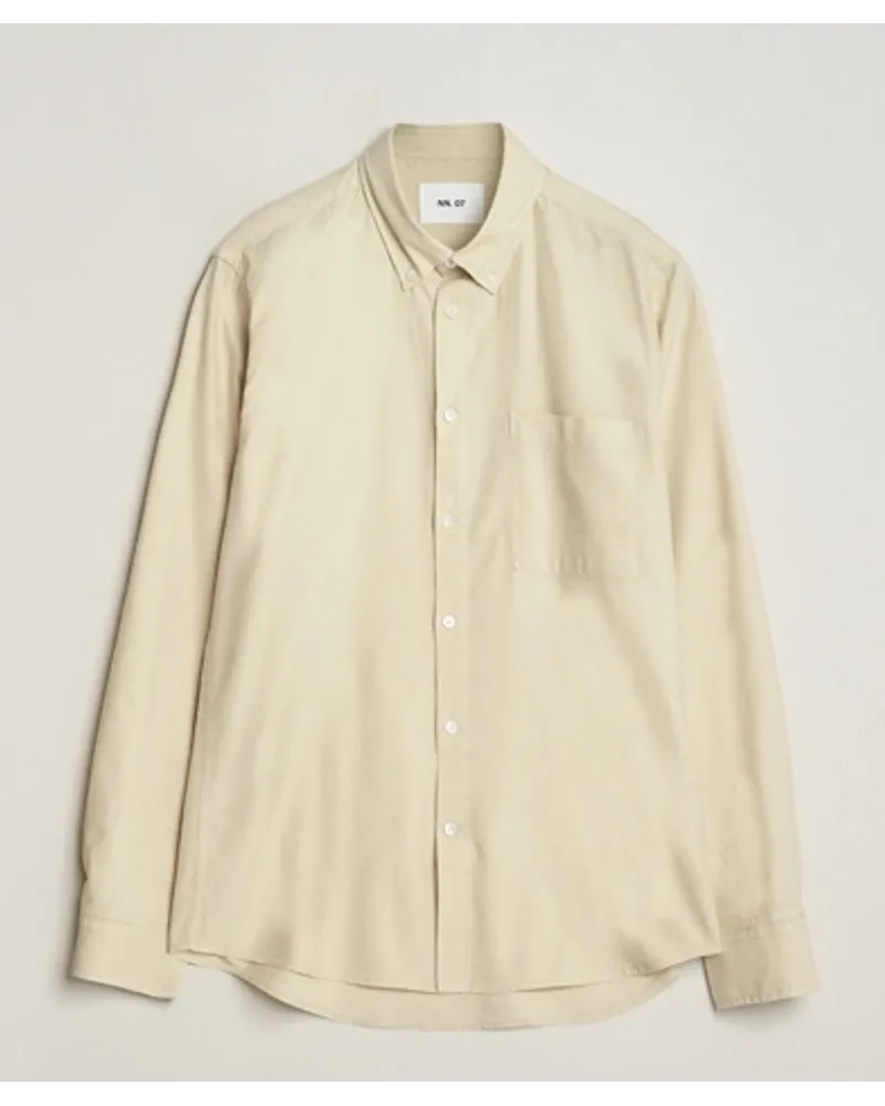 NN 07 Arne Tencel Shirt Ecru Beige