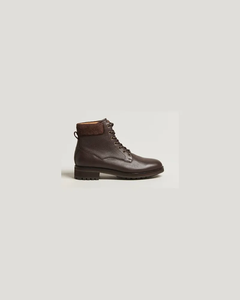Ralph Lauren Bryson Mid Boot Dark Brown Calf Braun