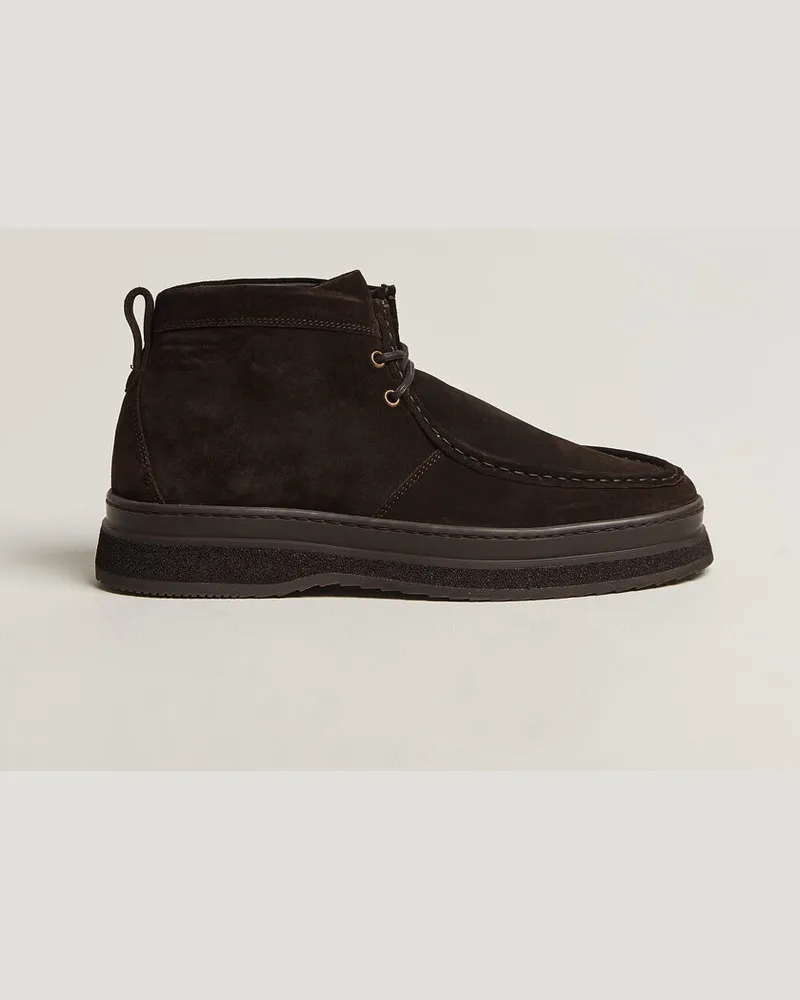 Gant Blistown Shearling Suede Moc Toe Boot Espresso Brown Braun