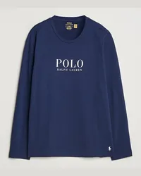 Ralph Lauren Long Sleeve Liquid Baumwoll Tshirt Cruise Navy Blau