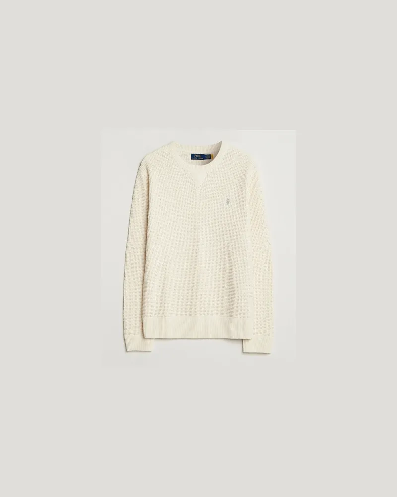 Ralph Lauren Cotton/Wool Pullover Andover Cream Weiß