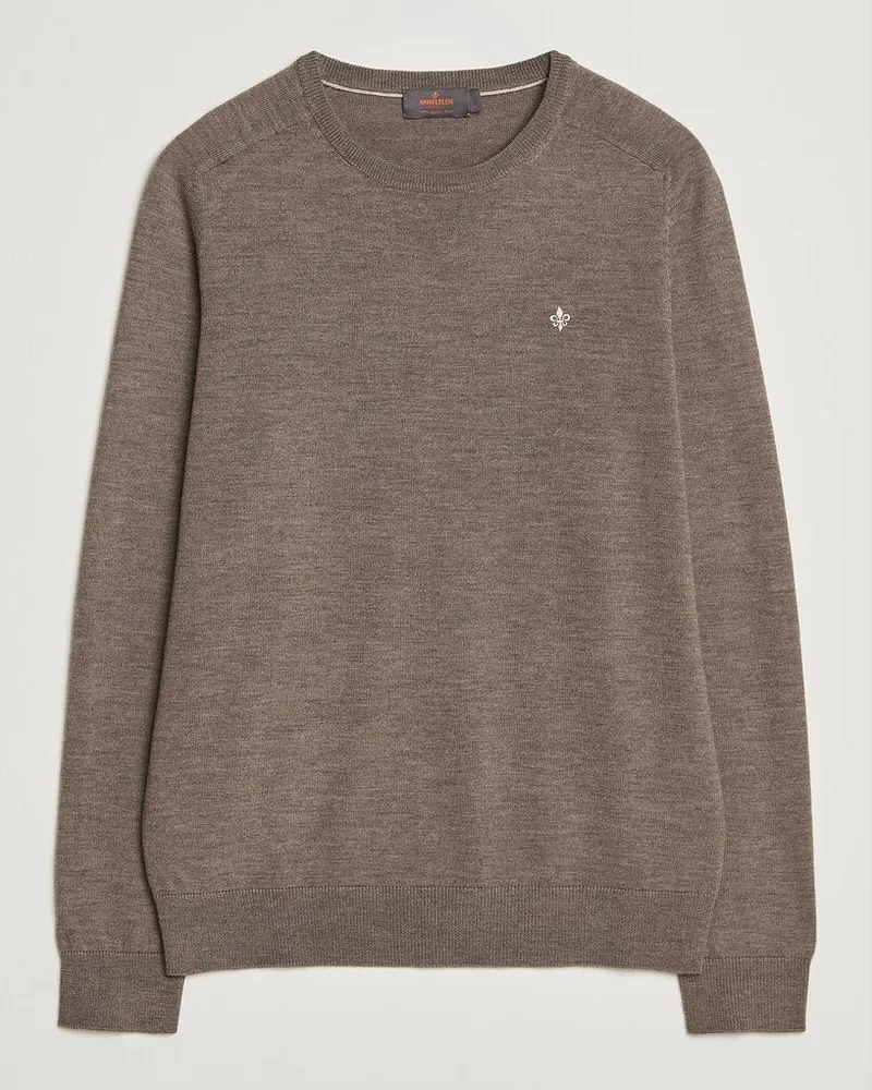 Morris Merino O-Neck Brown Braun