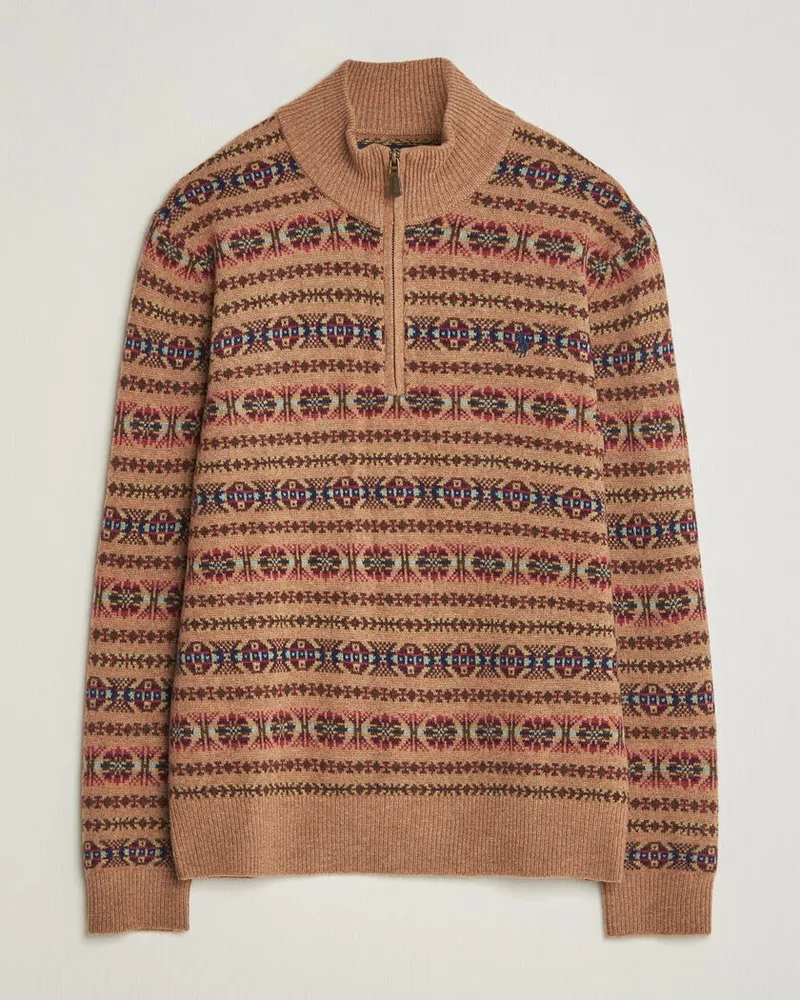 Ralph Lauren Fair Isle Wool Half-Zip Multi Combo Mehrfarbig