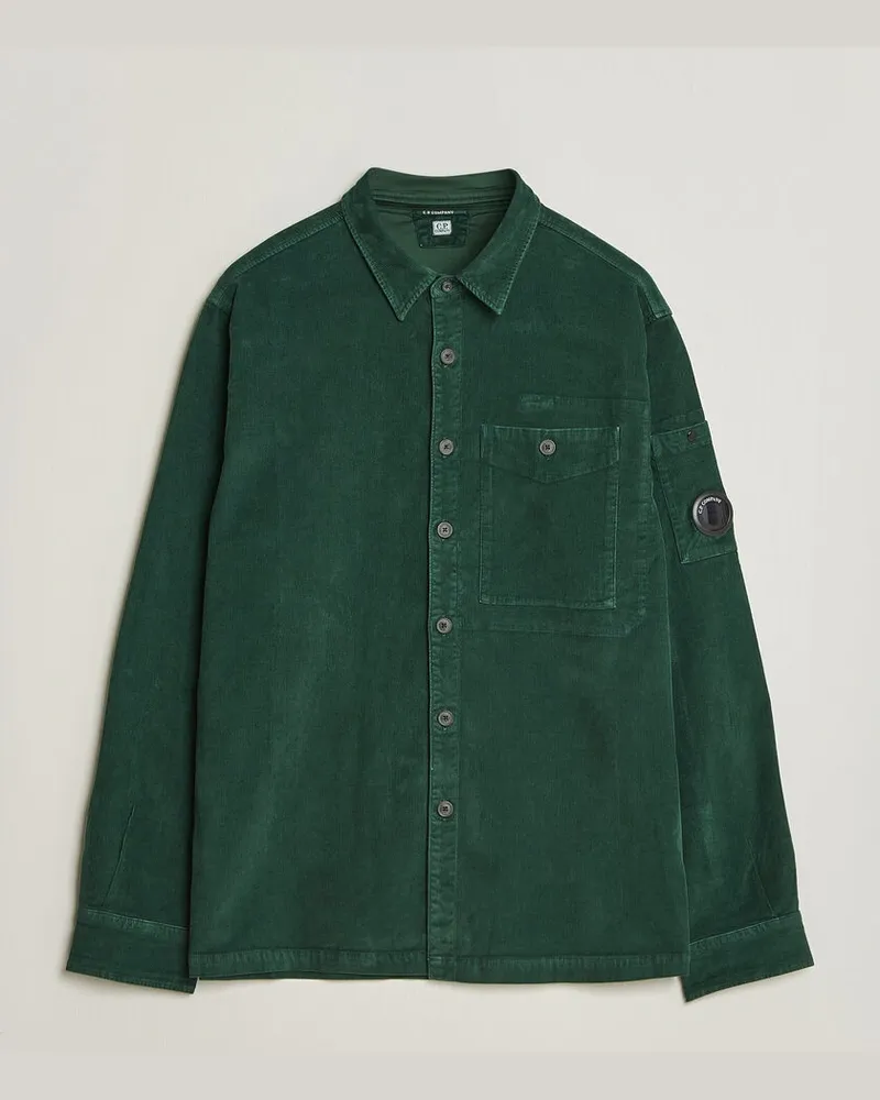 C.P. Company Corduroy Lens Overshirt Emerald Green Grün