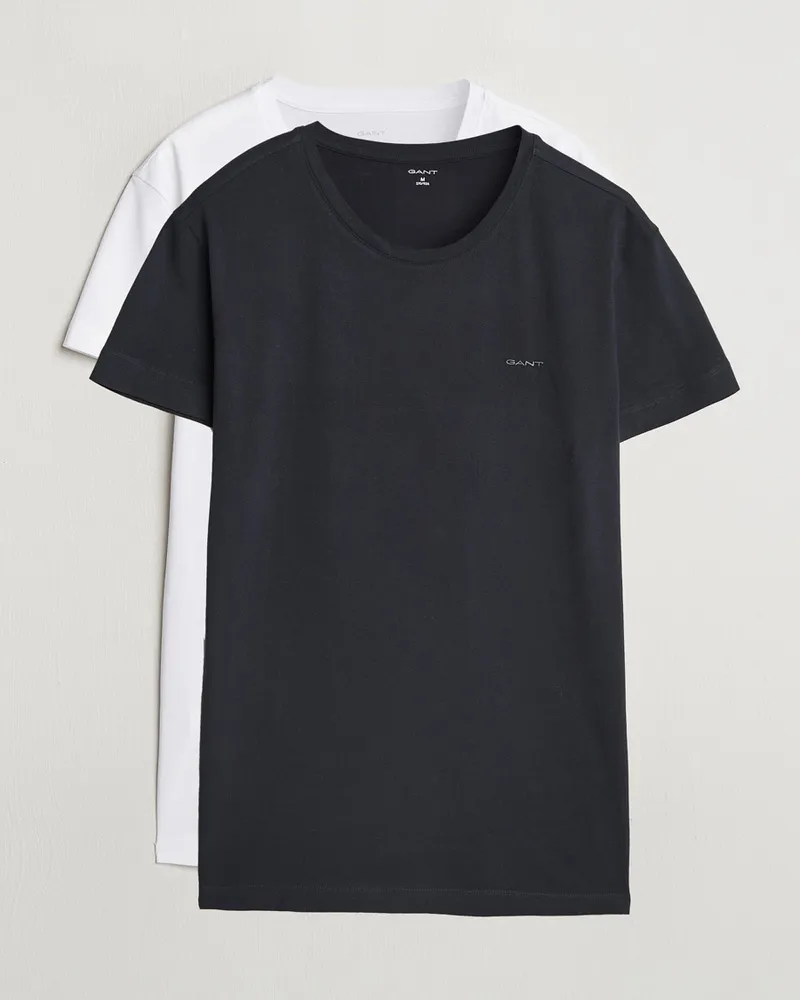 Gant 2-Pack Crew Neck T-Shirt Black/White Weiß