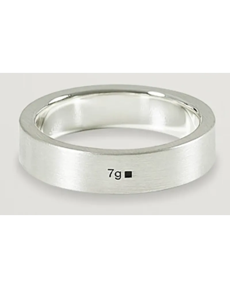 Le Gramme Ribbon Brushed Ring Sterling Silver 7g Silber