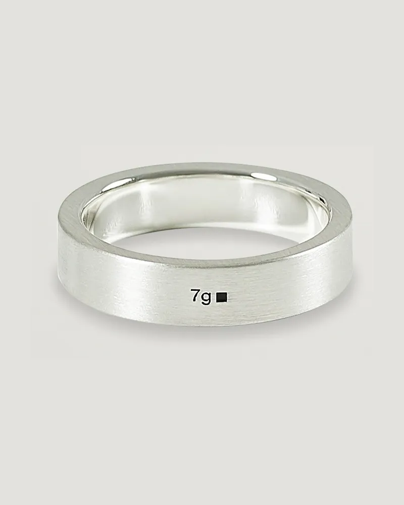 Le Gramme Ribbon Brushed Ring Sterling Silver 7g Silber