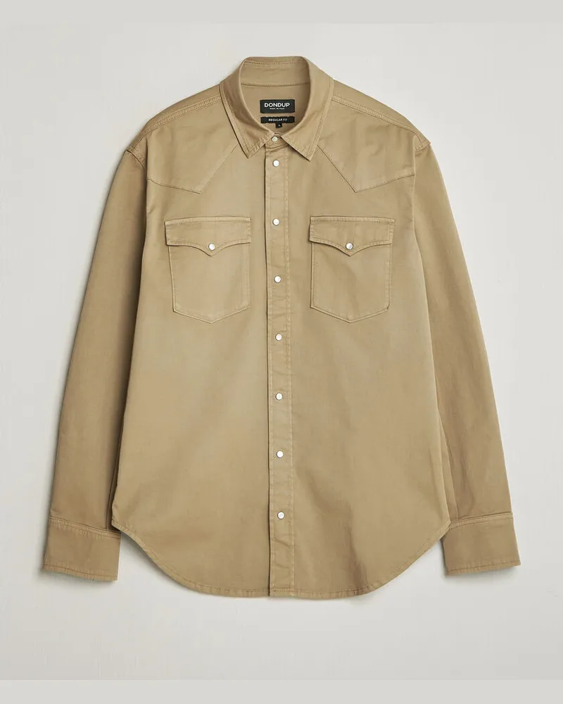 Dondup Regular Fit Shirt Beige Beige