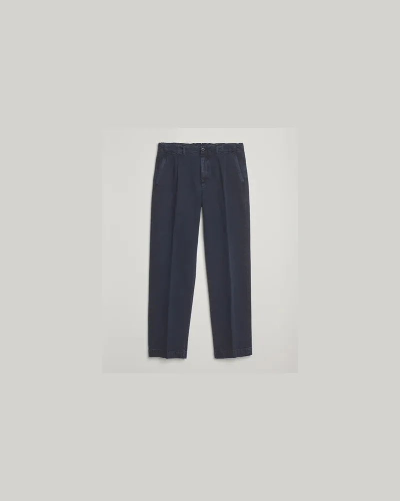 Incotex Regular Fit Bull Denim Slacks Navy Blau