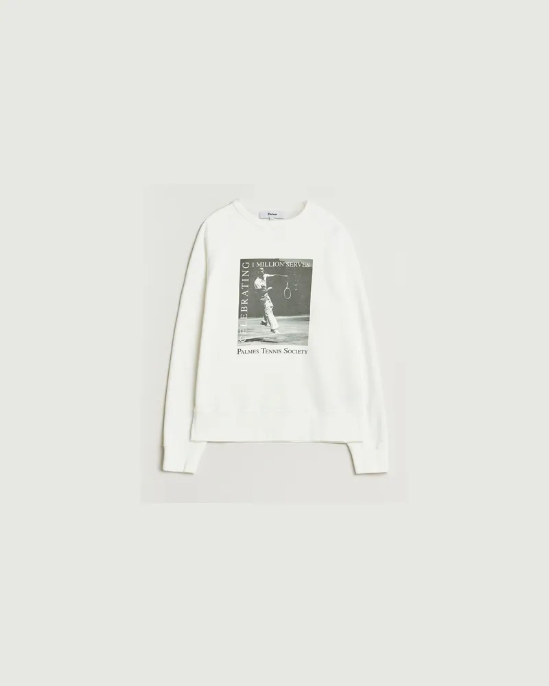 Palmes Raglan Sweatshirt White Weiß